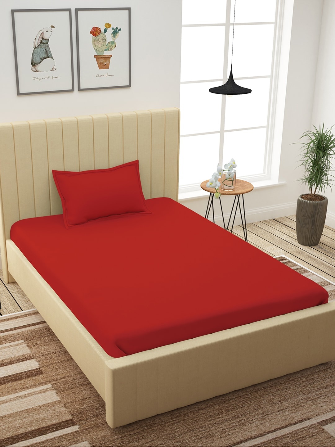 Story@home Red Solid 300 TC Cotton 1 Single Bedsheet with 1 Pillow Covers
Story@home Red Solid 300 TC Cotton 1 Single Bedsheet with 1 Pillow Covers
