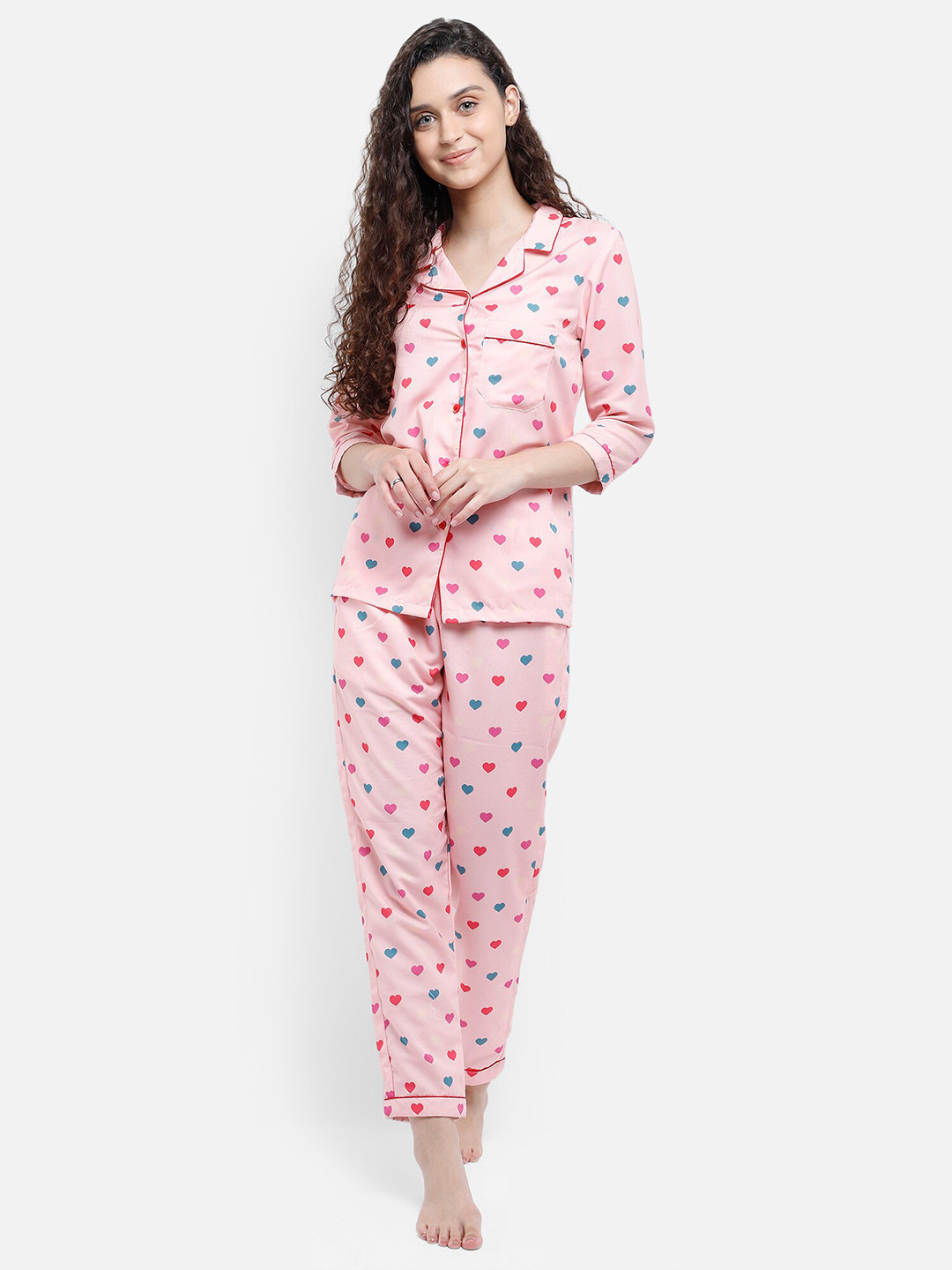 Bellofox Women Pink Printed Night Suit
Bellofox Women Pink Printed Night Suit