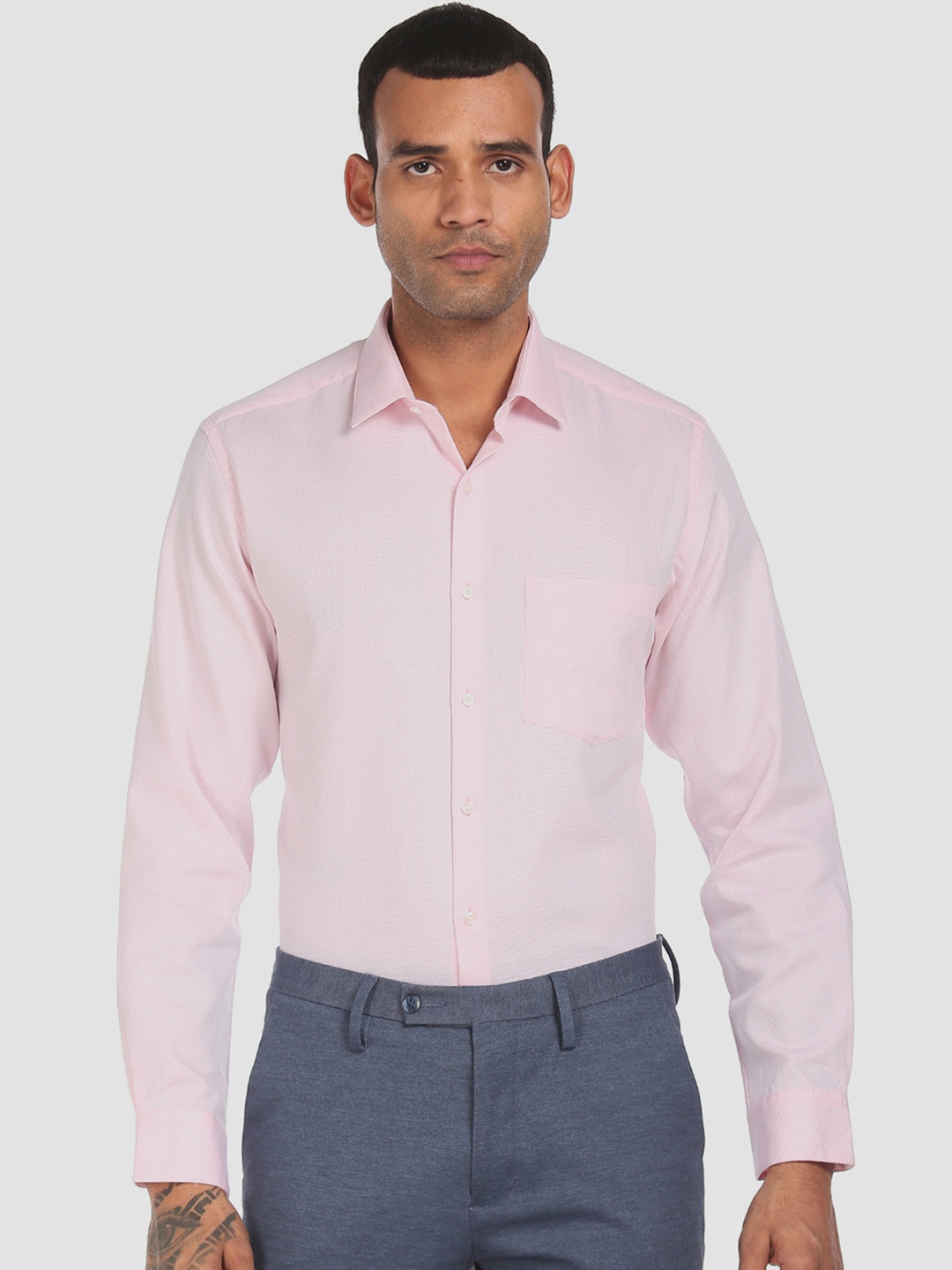 Arrow Men Pink Semiformal Shirt