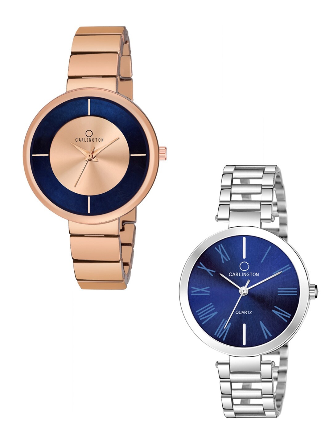 CARLINGTON Unisex Set Of 2 Multicoloured Analogue Watches 112 Blue & 114 RoseGold, Multi
CARLINGTON Unisex Set Of 2 Multicoloured Analogue Watches 112 Blue & 114 RoseGold, Multi