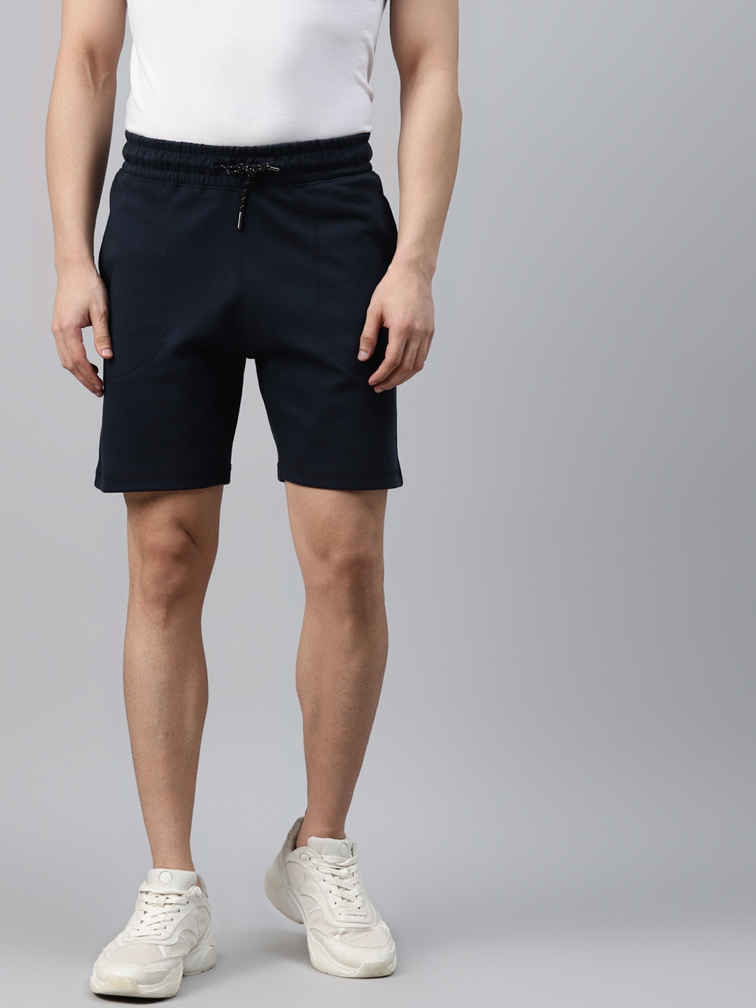 ManQ CASUAL Men Navy Blue Solid Pure Cotton Slim Fit Mid-Rise Training or Gym Sports Shorts
ManQ CASUAL Men Navy Blue Solid Pure Cotton Slim Fit Mid-Rise Training or Gym Sports Shorts