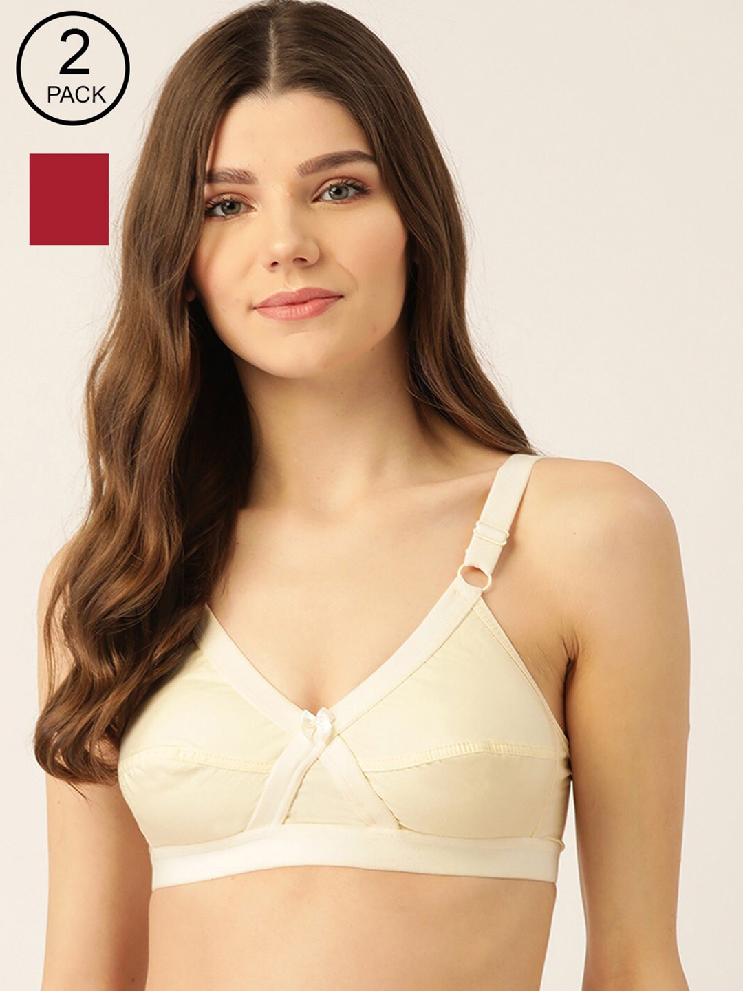 Lady Lyka Pack Of 2 Solid Non-Wired Non Padded Everyday Bra XFIT-NU-MRN-SKN-Multi, Maroon
Lady Lyka Pack Of 2 Solid Non-Wired Non Padded Everyday Bra XFIT-NU-MRN-SKN-Multi, Maroon