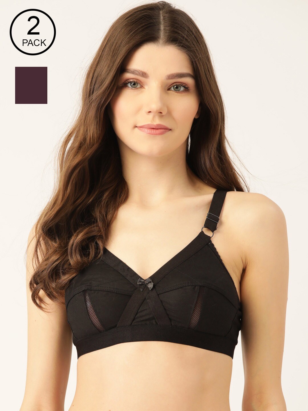 Lady Lyka Pack of 2 Burgundy & Black Non-Wired Non Padded Everyday Bra PERFECT-WHN-BLK
Lady Lyka Pack of 2 Burgundy & Black Non-Wired Non Padded Everyday Bra PERFECT-WHN-BLK