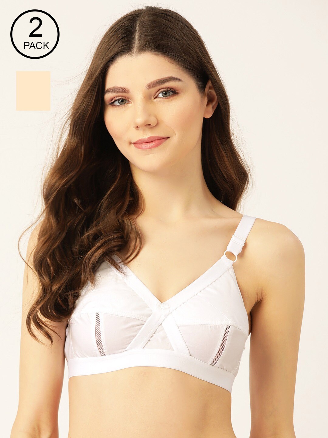 Lady Lyka Pack Of 2 Beige & White Solid Non-Wired Non Padded Everyday Bra ERFECT-SKN-WHT
Lady Lyka Pack Of 2 Beige & White Solid Non-Wired Non Padded Everyday Bra ERFECT-SKN-WHT