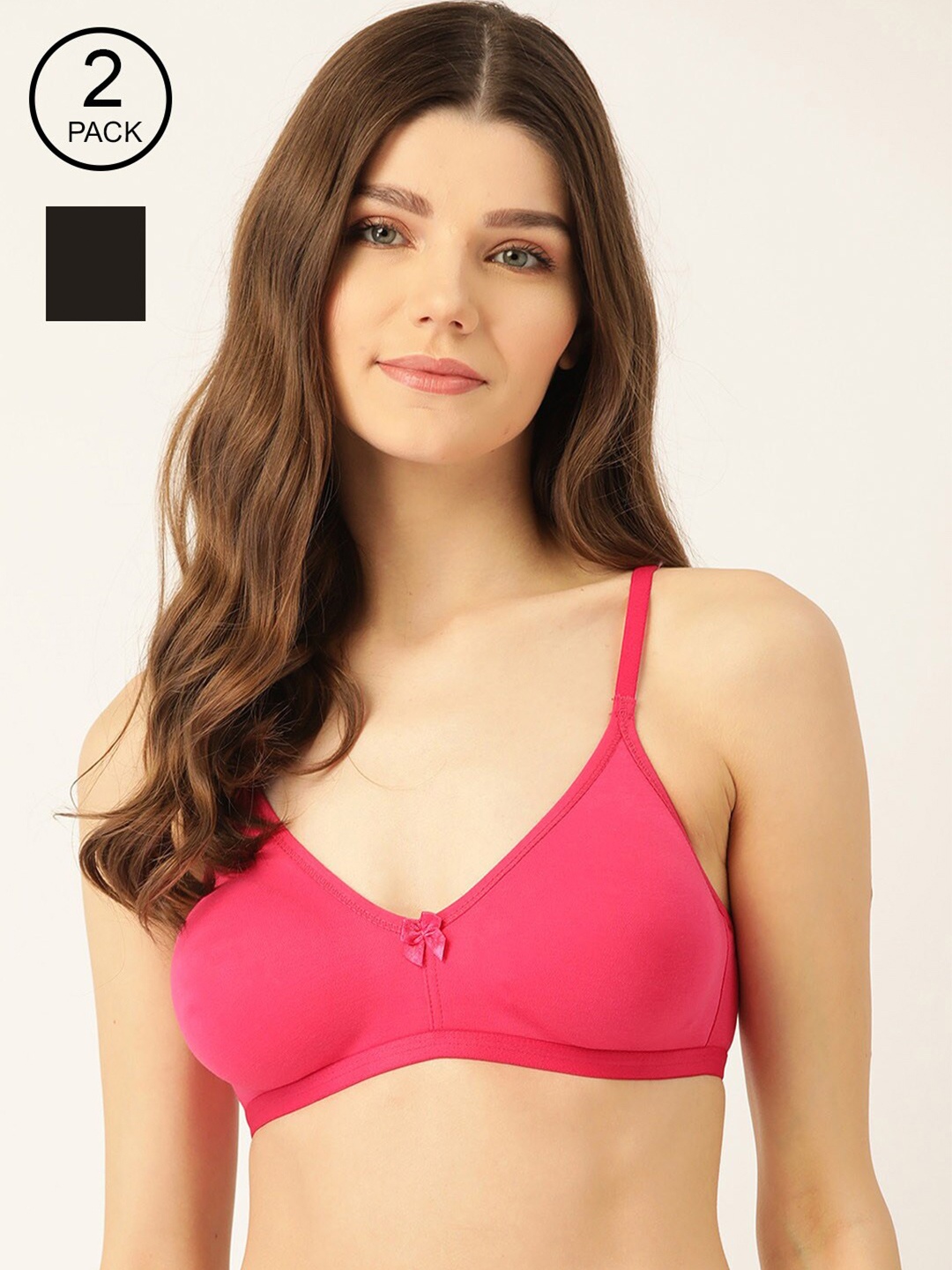 Lady Lyka Pack of 2 Black & Fuchsia Pink Solid Non-Wired Non Padded T-shirt Bra LIBERTY-01
Lady Lyka Pack of 2 Black & Fuchsia Pink Solid Non-Wired Non Padded T-shirt Bra LIBERTY-01