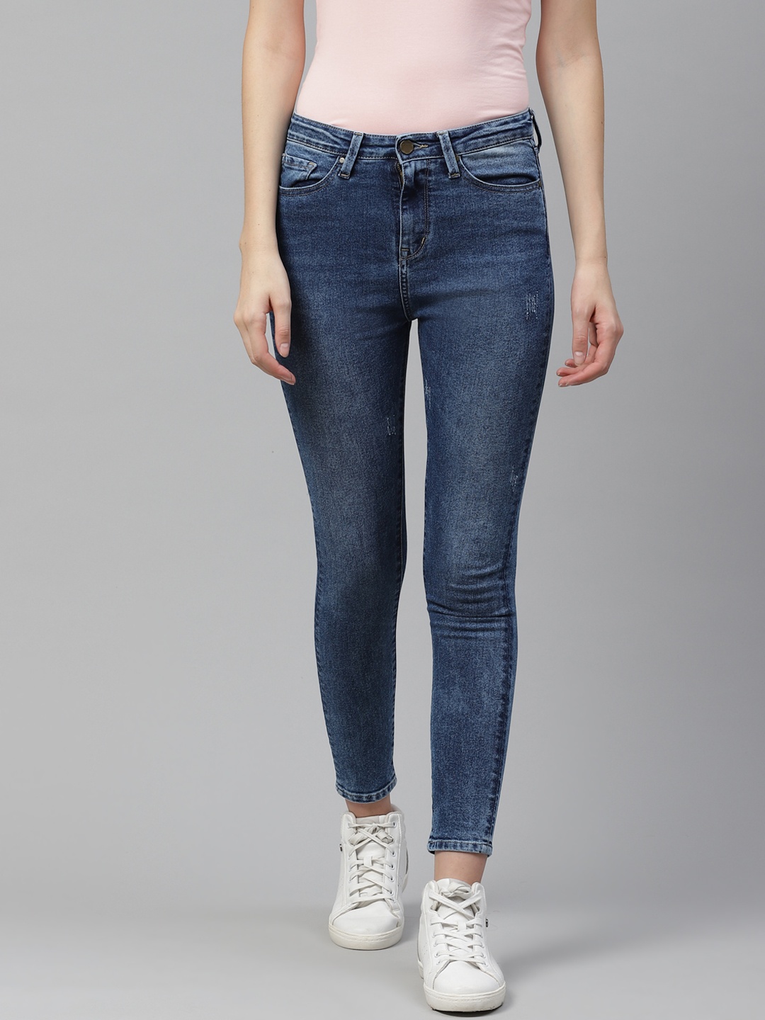 SPYKAR Women Navy Blue Alicia Super Skinny Fit High-Rise Light Fade Stretchable Jeans
SPYKAR Women Navy Blue Alicia Super Skinny Fit High-Rise Light Fade Stretchable Jeans