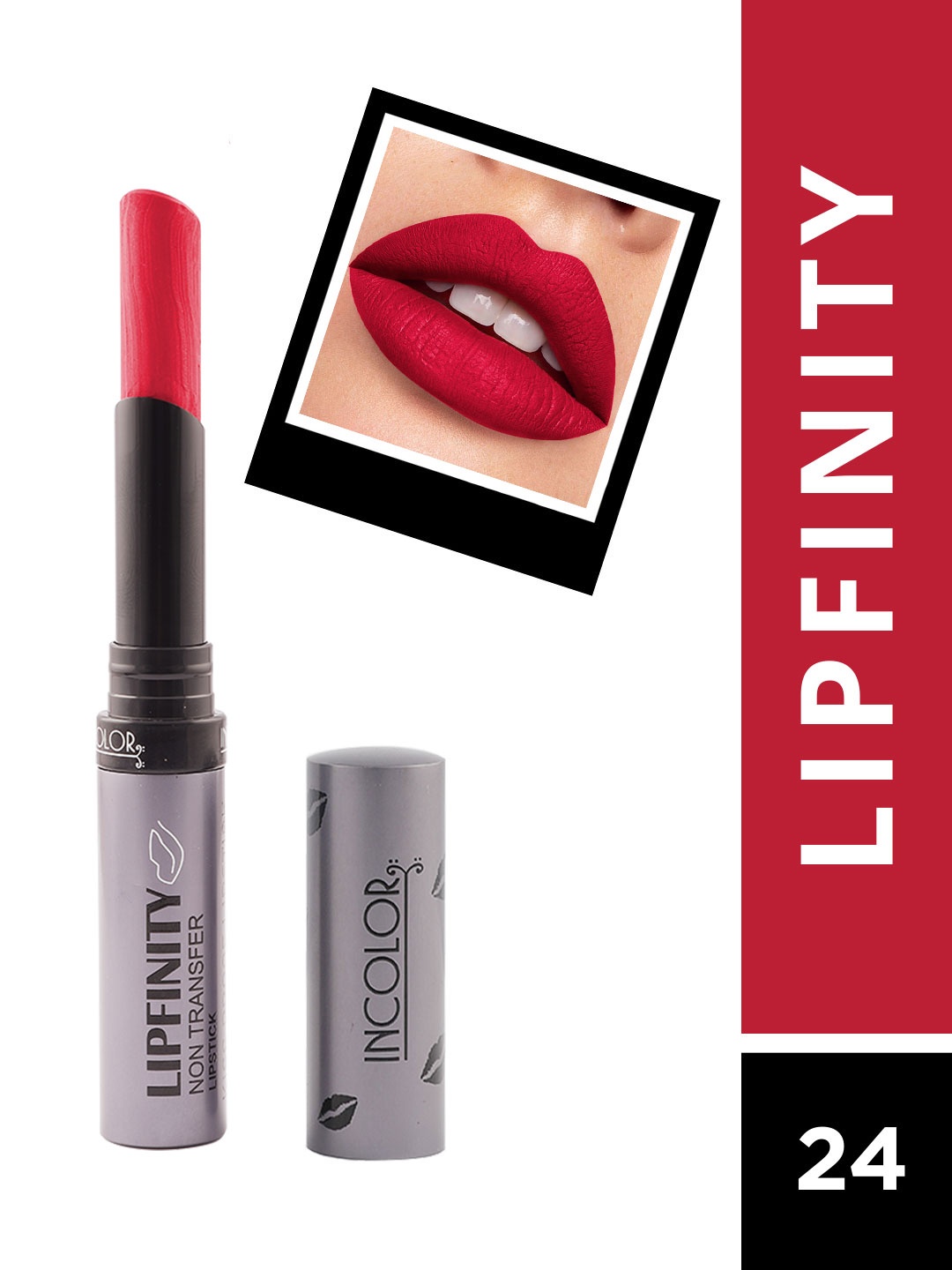 Incolor Matte Lipstick - Lipfinity 24, Red