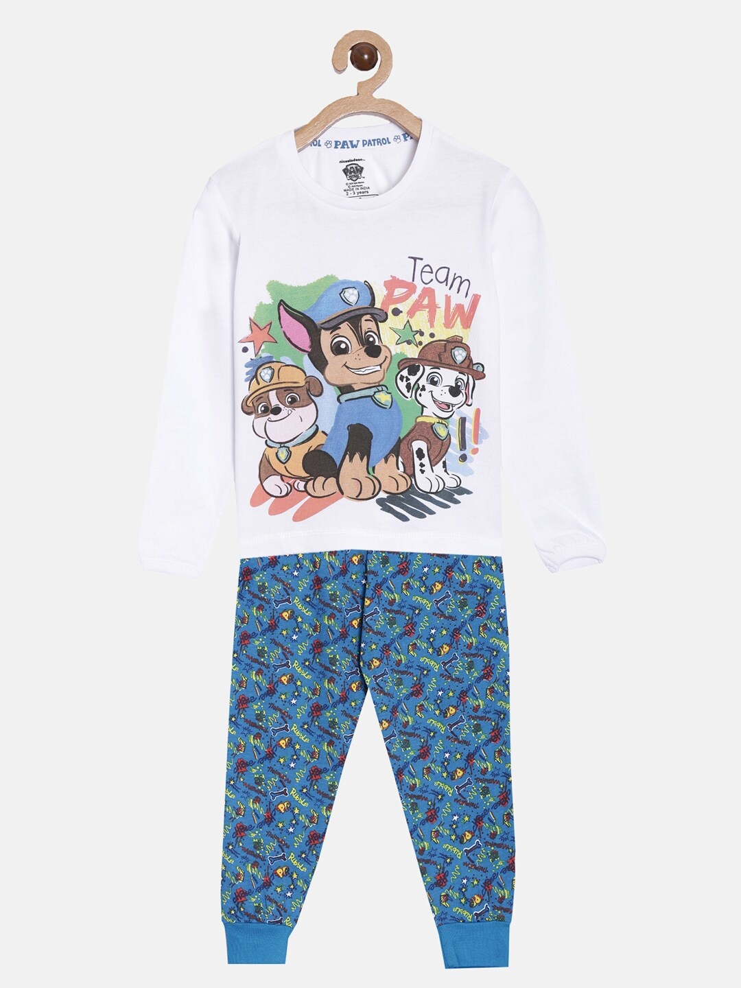 Nap Chief Boys White & Blue Paw Patrol- Graffiti Boys Printed Organic Cotton Night Suit
Nap Chief Boys White & Blue Paw Patrol- Graffiti Boys Printed Organic Cotton Night Suit