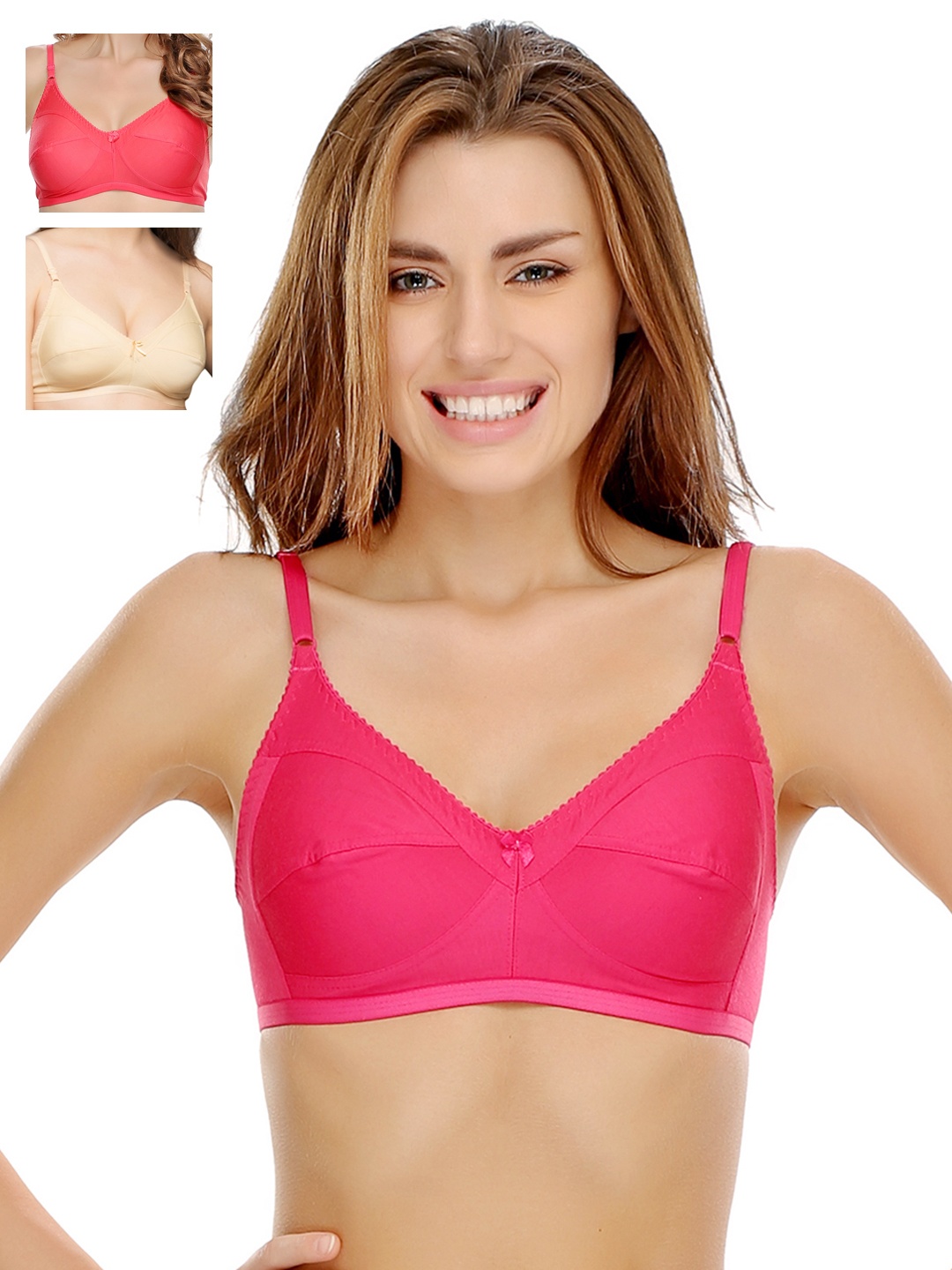 Clovia Pack Of 2 Bra, Pink