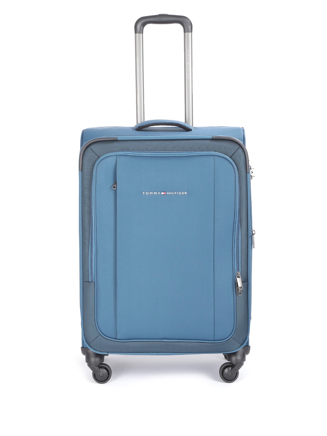 Tommy Hilfiger Unisex Teal Blue Solid Soft 4 Wheels 360-Degree Rotation Medium Trolley Bag
Tommy Hilfiger Unisex Teal Blue Solid Soft 4 Wheels 360-Degree Rotation Medium Trolley Bag