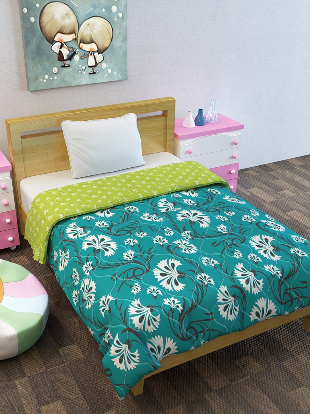 Divine Casa Kids Teal Blue & Black Floral Mild Winter 110 GSM Kids Bed Comforter
Divine Casa Kids Teal Blue & Black Floral Mild Winter 110 GSM Kids Bed Comforter