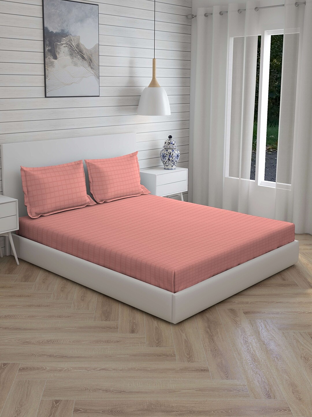 Boutique Living India Coral Geometric 210 TC Cotton 1 King Bedsheet with 2 Pillow Covers
Boutique Living India Coral Geometric 210 TC Cotton 1 King Bedsheet with 2 Pillow Covers