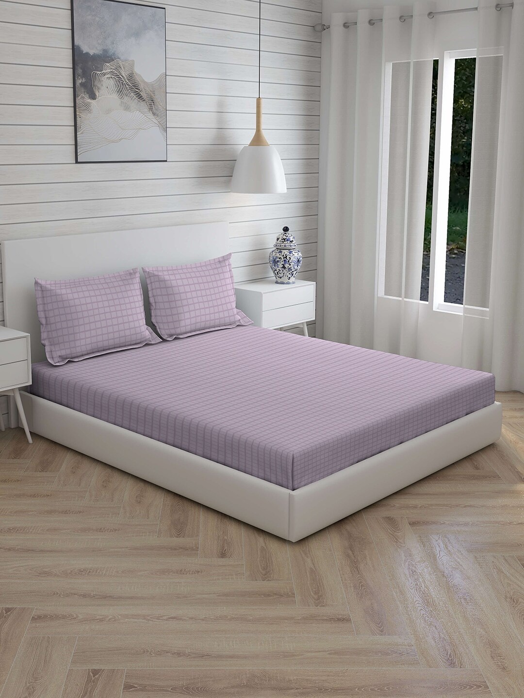 Boutique Living India Purple Geometric 210 TC Cotton 1 King Bedsheet with 2 Pillow Covers
Boutique Living India Purple Geometric 210 TC Cotton 1 King Bedsheet with 2 Pillow Covers