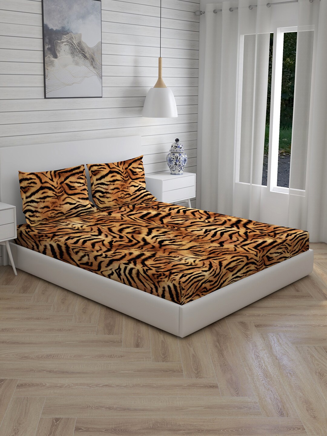 Boutique Living India Brown & Black Abstract 300 TC Cotton 1 King Bedsheet with 2 Pillow Covers
Boutique Living India Brown & Black Abstract 300 TC Cotton 1 King Bedsheet with 2 Pillow Covers