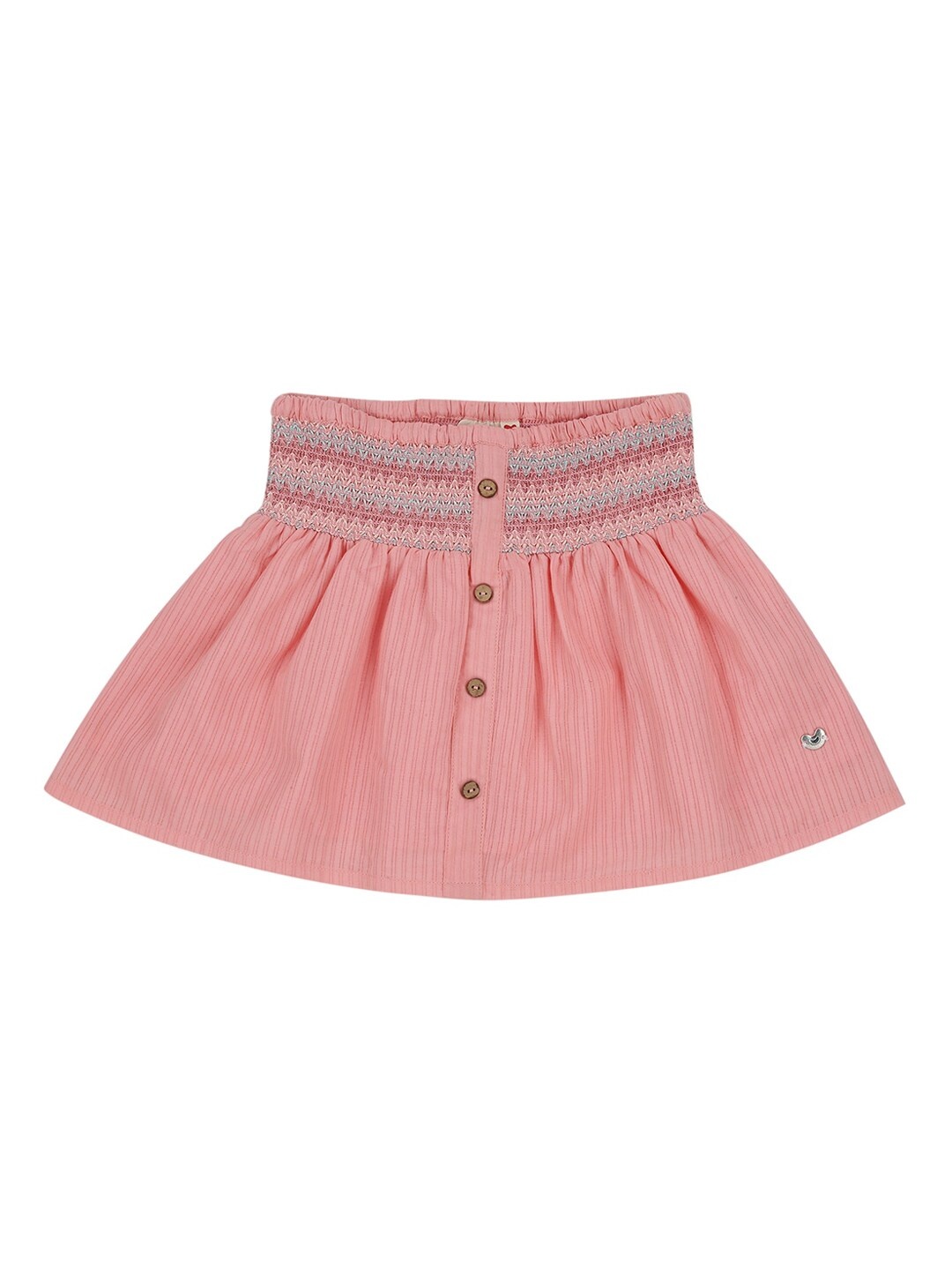 Ed-a-Mamma Girls Pink Pure Cotton Striped Smocked Flared Mini Sustainable Skirt
Ed-a-Mamma Girls Pink Pure Cotton Striped Smocked Flared Mini Sustainable Skirt