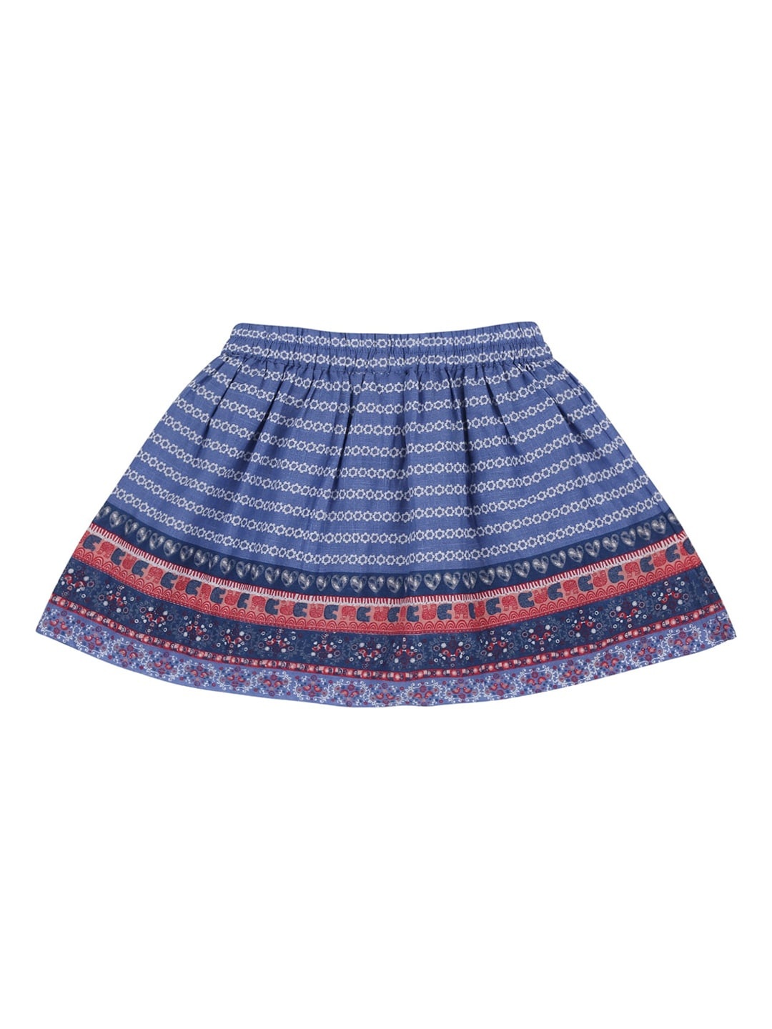 Ed-a-Mamma Girls Blue & White Pure Cotton Floral Print Flared Mini Sustainable Skirt
Ed-a-Mamma Girls Blue & White Pure Cotton Floral Print Flared Mini Sustainable Skirt