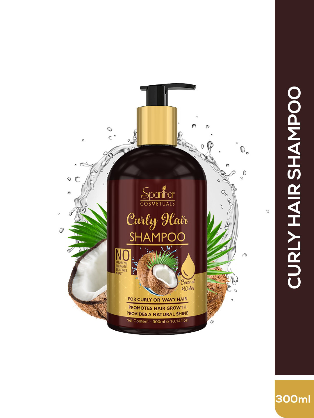 Spantra Unisex Curly Hair Shampoo For Curls And Wavy Hair 300 ml, Gold
Spantra Unisex Curly Hair Shampoo For Curls And Wavy Hair 300 ml, Gold