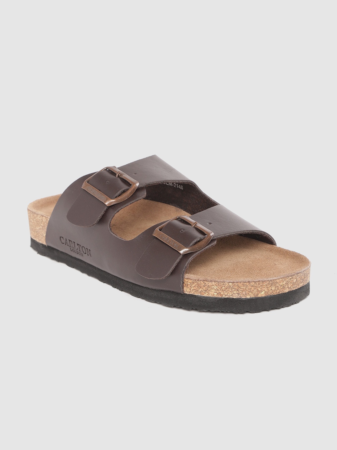 Carlton London Men Coffee Brown Solid Comfort Sandals with Cut-Out & Buckle Detail
Carlton London Men Coffee Brown Solid Comfort Sandals with Cut-Out & Buckle Detail
