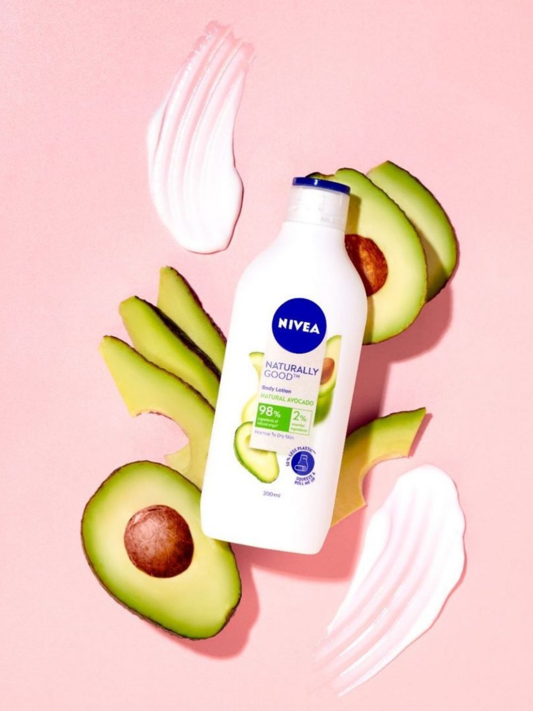 Nivea Naturally Good Natural Avocado Body Lotion for Normal to Dry Skin 200 ml, White
Nivea Naturally Good Natural Avocado Body Lotion for Normal to Dry Skin 200 ml, White