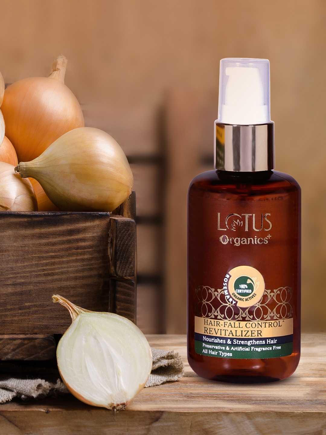 Lotus Organics Hair Fall Control Rosemary & Red Onion Infused Revitalizer 100 ml, Transparent
Lotus Organics Hair Fall Control Rosemary & Red Onion Infused Revitalizer 100 ml, Transparent