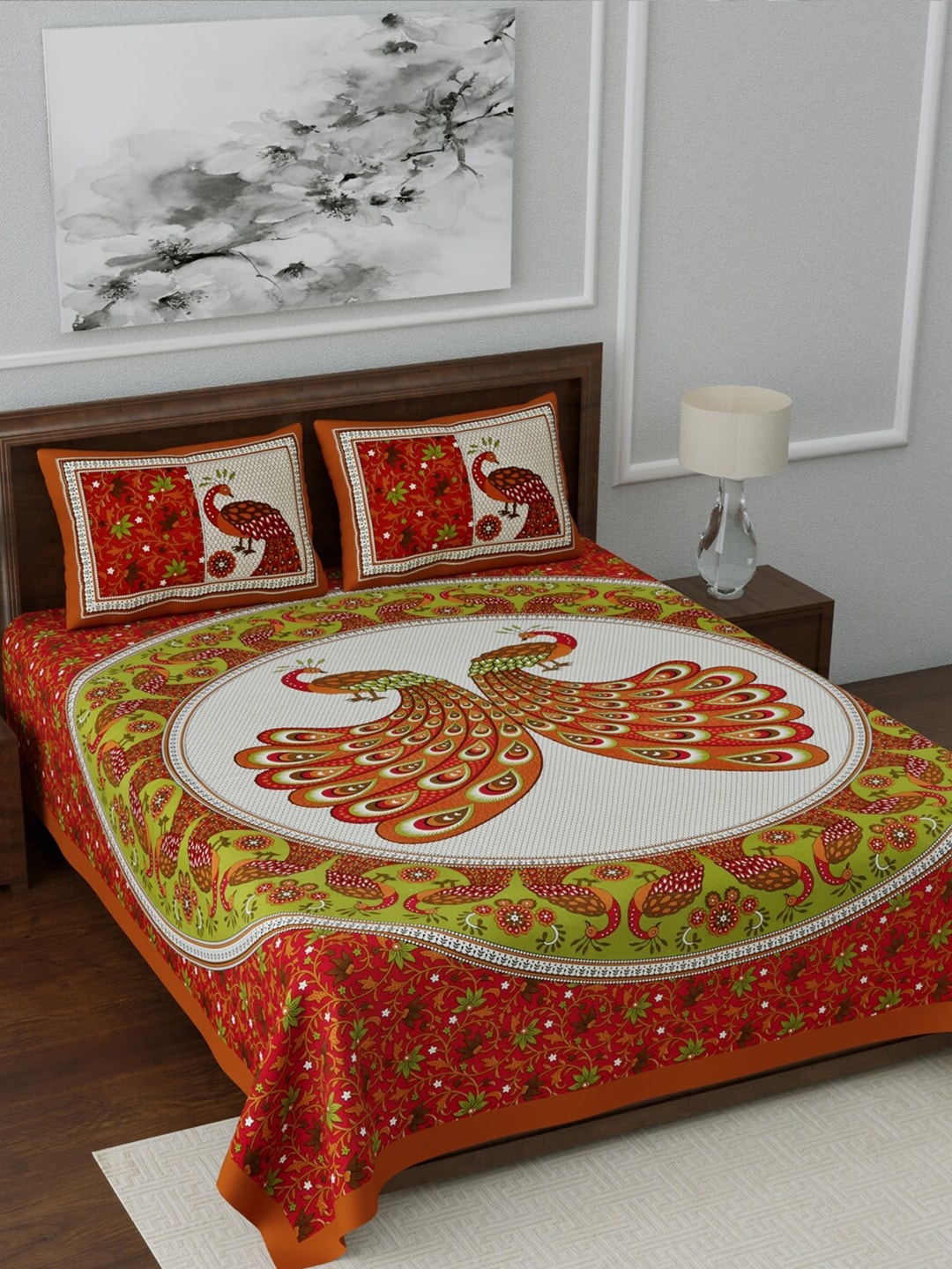 LIVING ROOTS Red & White Ethnic Motifs 144 TC Cotton 1 Queen Bedsheet with 2 Pillow Covers
LIVING ROOTS Red & White Ethnic Motifs 144 TC Cotton 1 Queen Bedsheet with 2 Pillow Covers