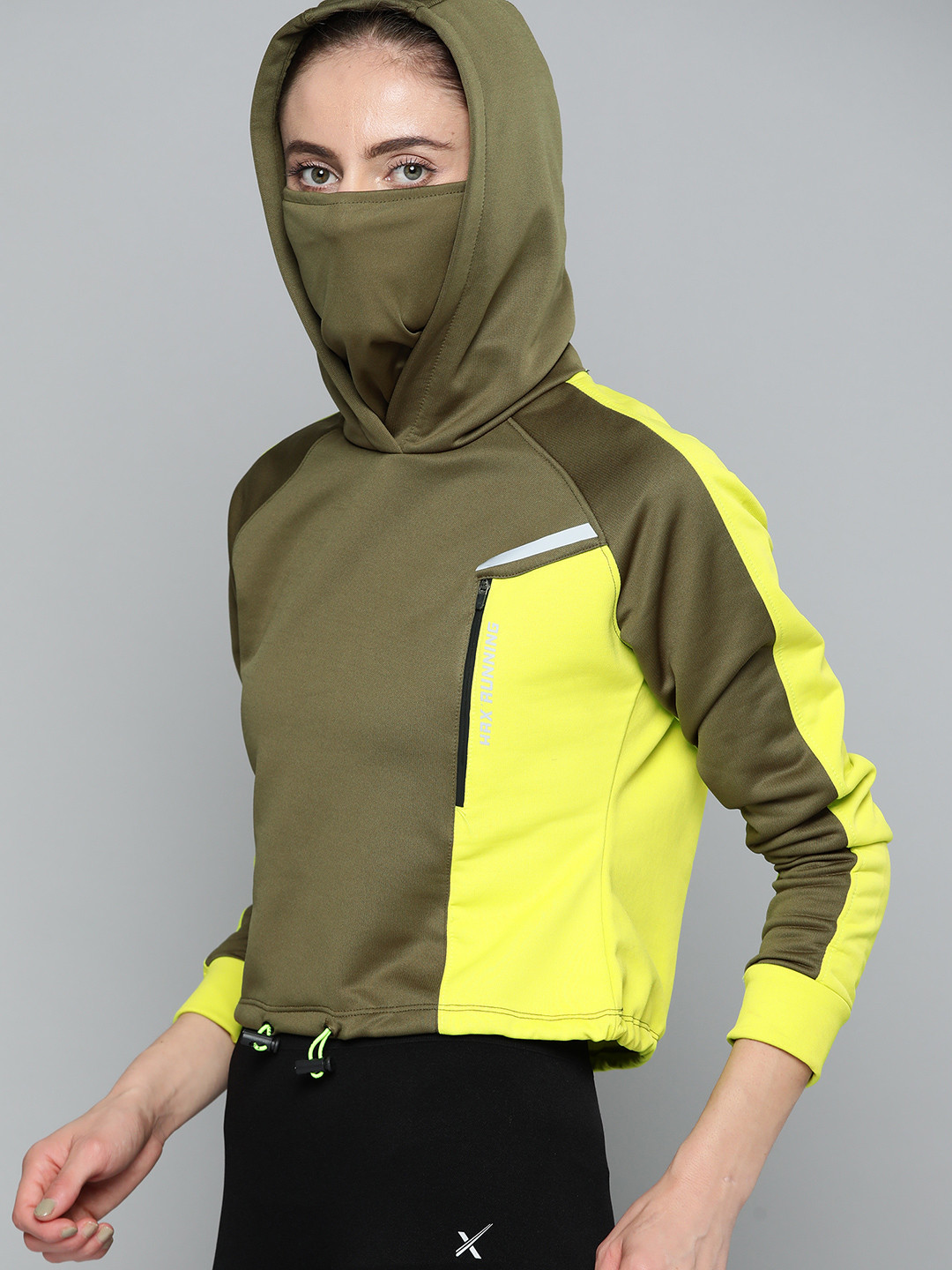 HRX By Hrithik Roshan Running Women burnt Oliva Rapid-Dry Colourblock Sweatshirts, Olive
HRX By Hrithik Roshan Running Women burnt Oliva Rapid-Dry Colourblock Sweatshirts, Olive
