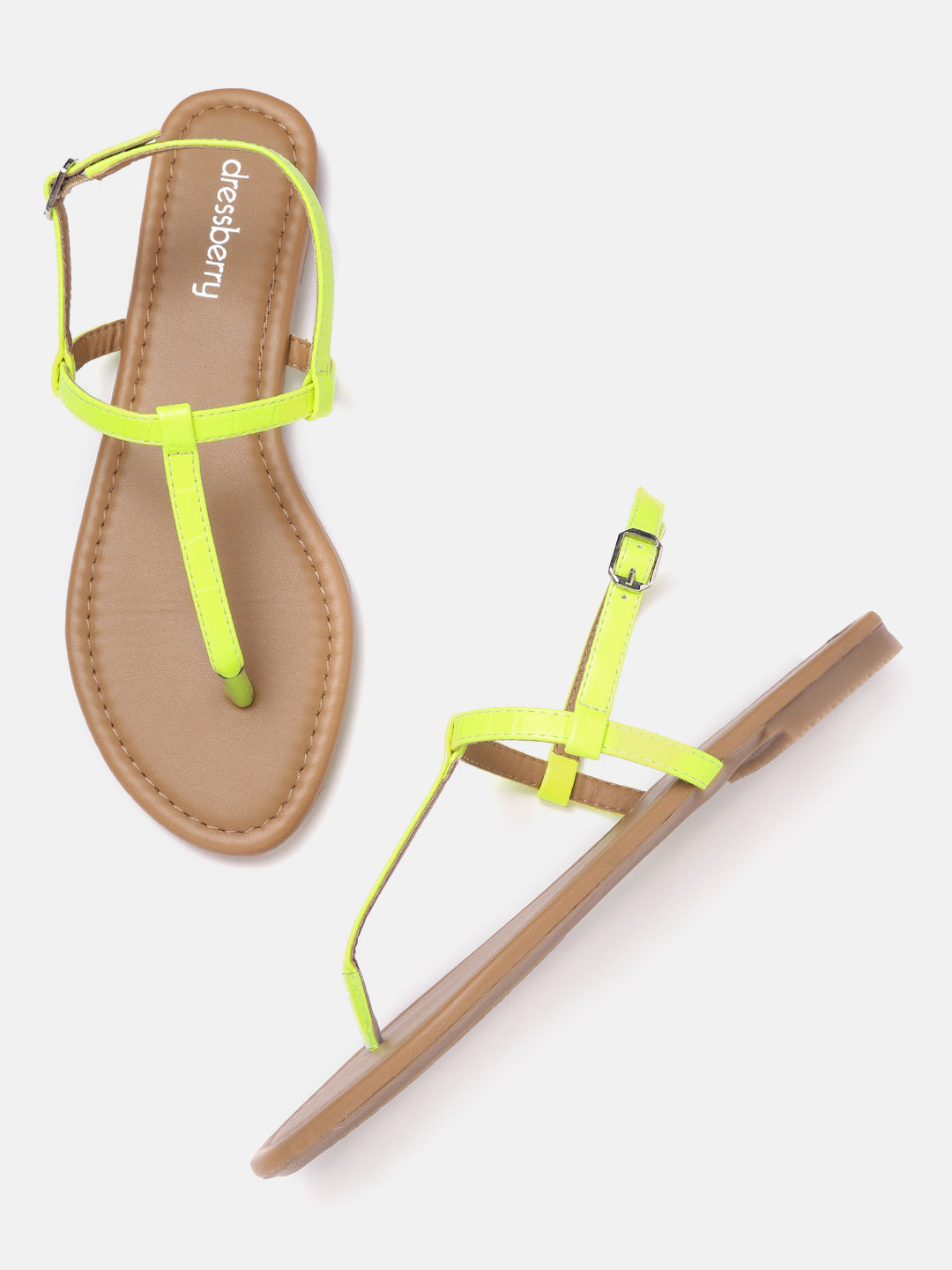 DressBerry Women Fluorescent Green Solid T-Strap Flats
DressBerry Women Fluorescent Green Solid T-Strap Flats