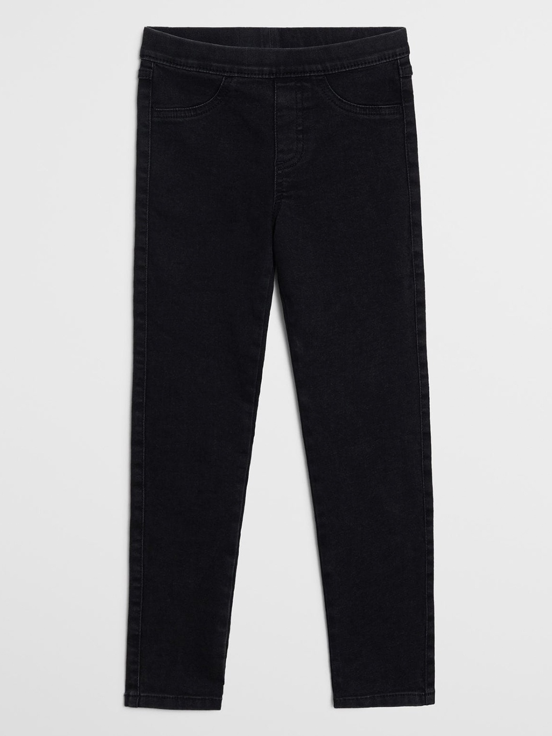 Mango Kids Girls Black Solid Jeggings