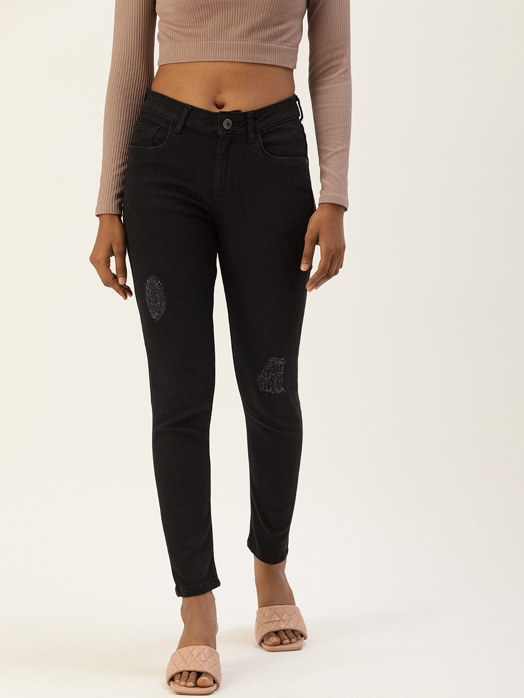 Flying Machine Women Black Veronica Skinny Mildly Distressed Mid-Rise Stretchable Jeans
Flying Machine Women Black Veronica Skinny Mildly Distressed Mid-Rise Stretchable Jeans