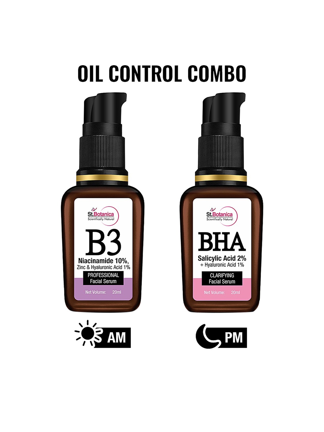 St.Botanica Oil Control Combo (Niacinamide 10% + Salicylic Acid 2% Face Serum), Pink
St.Botanica Oil Control Combo (Niacinamide 10% + Salicylic Acid 2% Face Serum), Pink