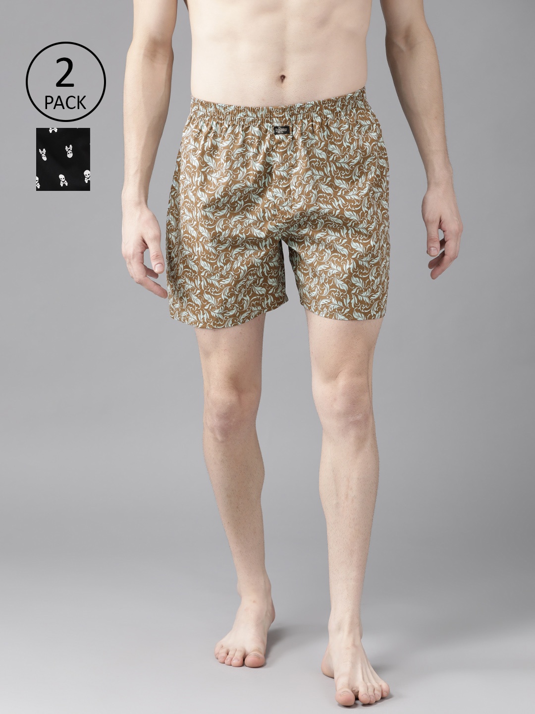 Roadster Men Men Pack of 2 Pure Cotton Printed Boxers RDS-KEN-MBOX- PRINT-02XI, Brown
Roadster Men Men Pack of 2 Pure Cotton Printed Boxers RDS-KEN-MBOX- PRINT-02XI, Brown