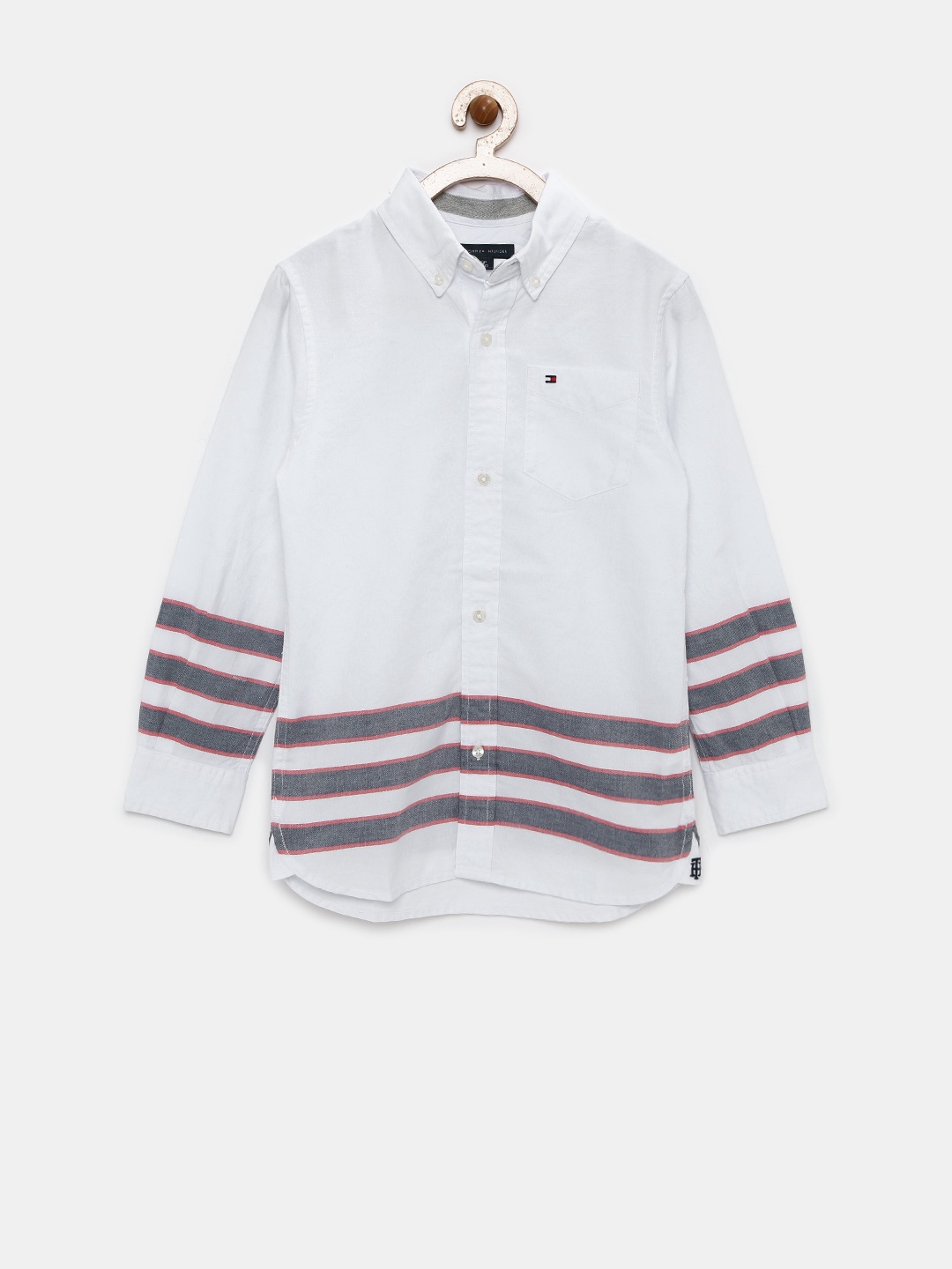 Tommy Hilfiger Boys White & Navy Shirt