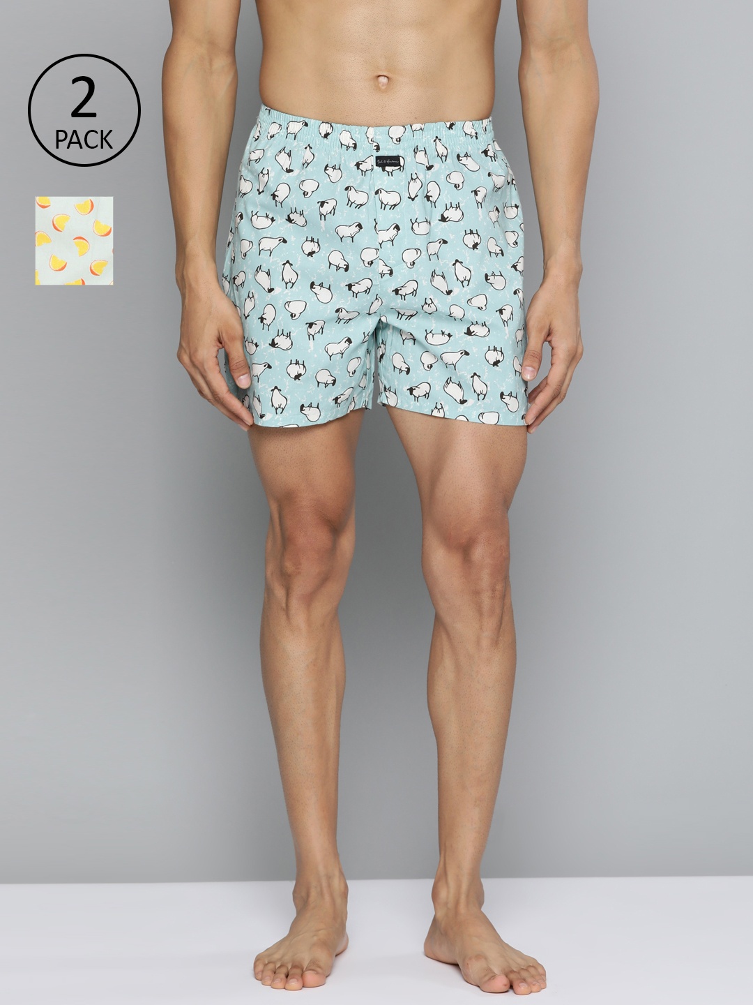 Mast & Harbour Men Pack of 2 Pure Cotton Printed Boxers MNH-KEN-MBOX- PRINT-02ZW, Blue
Mast & Harbour Men Pack of 2 Pure Cotton Printed Boxers MNH-KEN-MBOX- PRINT-02ZW, Blue