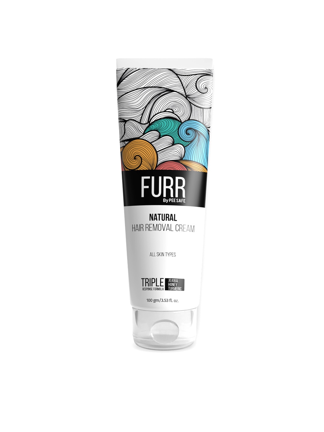 PEESAFE Furr Natural Hair Removal Cream with Vitamin-E Turmeric Jojoba Oil 100g, White
PEESAFE Furr Natural Hair Removal Cream with Vitamin-E Turmeric Jojoba Oil 100g, White