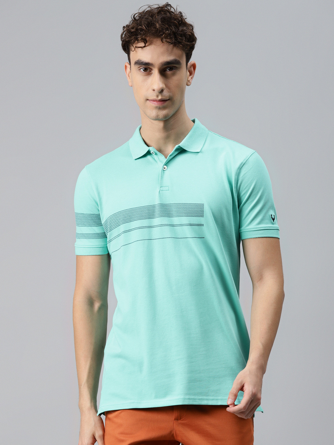 Allen Solly Men Green Striped Polo Collar T-shirt
Allen Solly Men Green Striped Polo Collar T-shirt