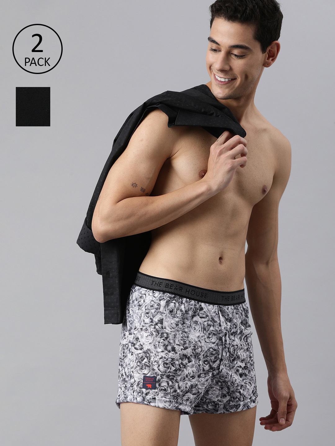 THE BEAR HOUSE Men Pack Of 2 Assorted Comfort Fit Printed Knitted Boxers TBH-ROSA, Multi
THE BEAR HOUSE Men Pack Of 2 Assorted Comfort Fit Printed Knitted Boxers TBH-ROSA, Multi