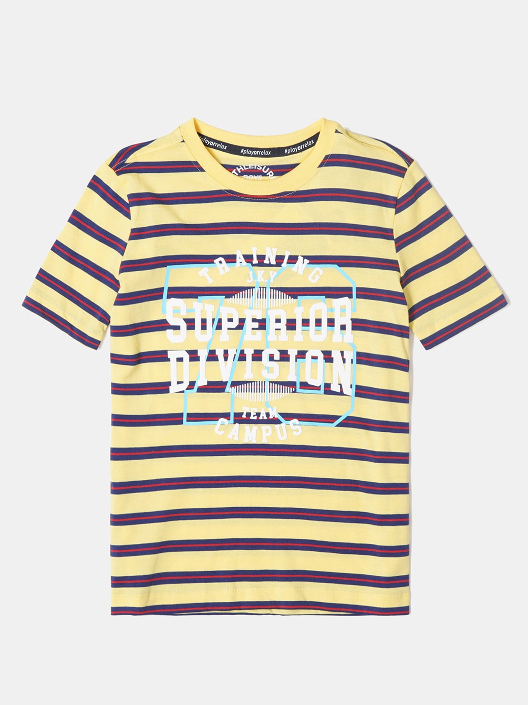 Jockey Boys Super Combed Cotton Yarn Dyed Striped Round Neck Half Sleeve Tshirt - AB20, Yellow
Jockey Boys Super Combed Cotton Yarn Dyed Striped Round Neck Half Sleeve Tshirt - AB20, Yellow