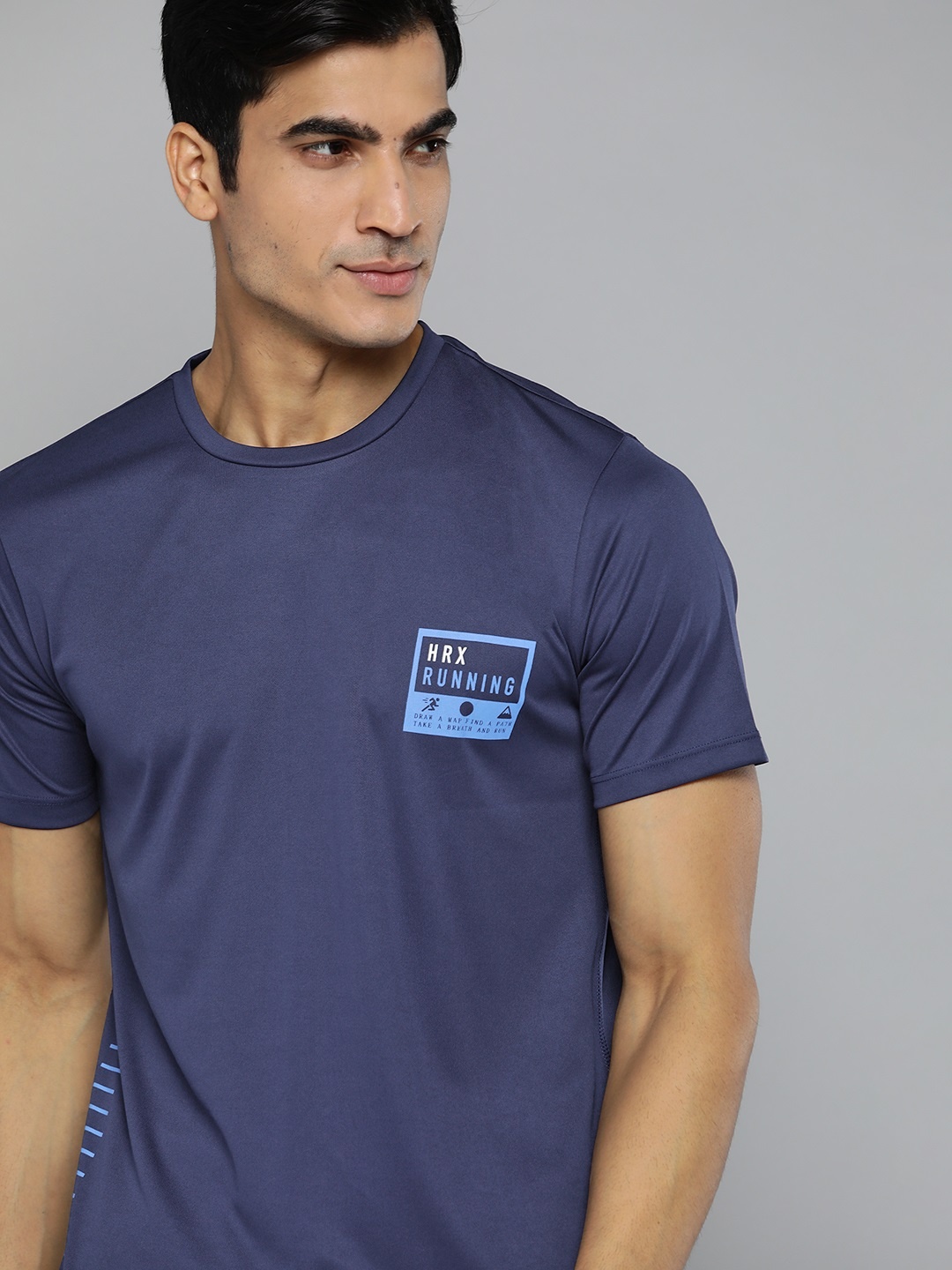 HRX By Hrithik Roshan Men Medieval Blue Solid Rapid-Dry Antimicrobial Running Tshirt, Navy blue
HRX By Hrithik Roshan Men Medieval Blue Solid Rapid-Dry Antimicrobial Running Tshirt, Navy blue