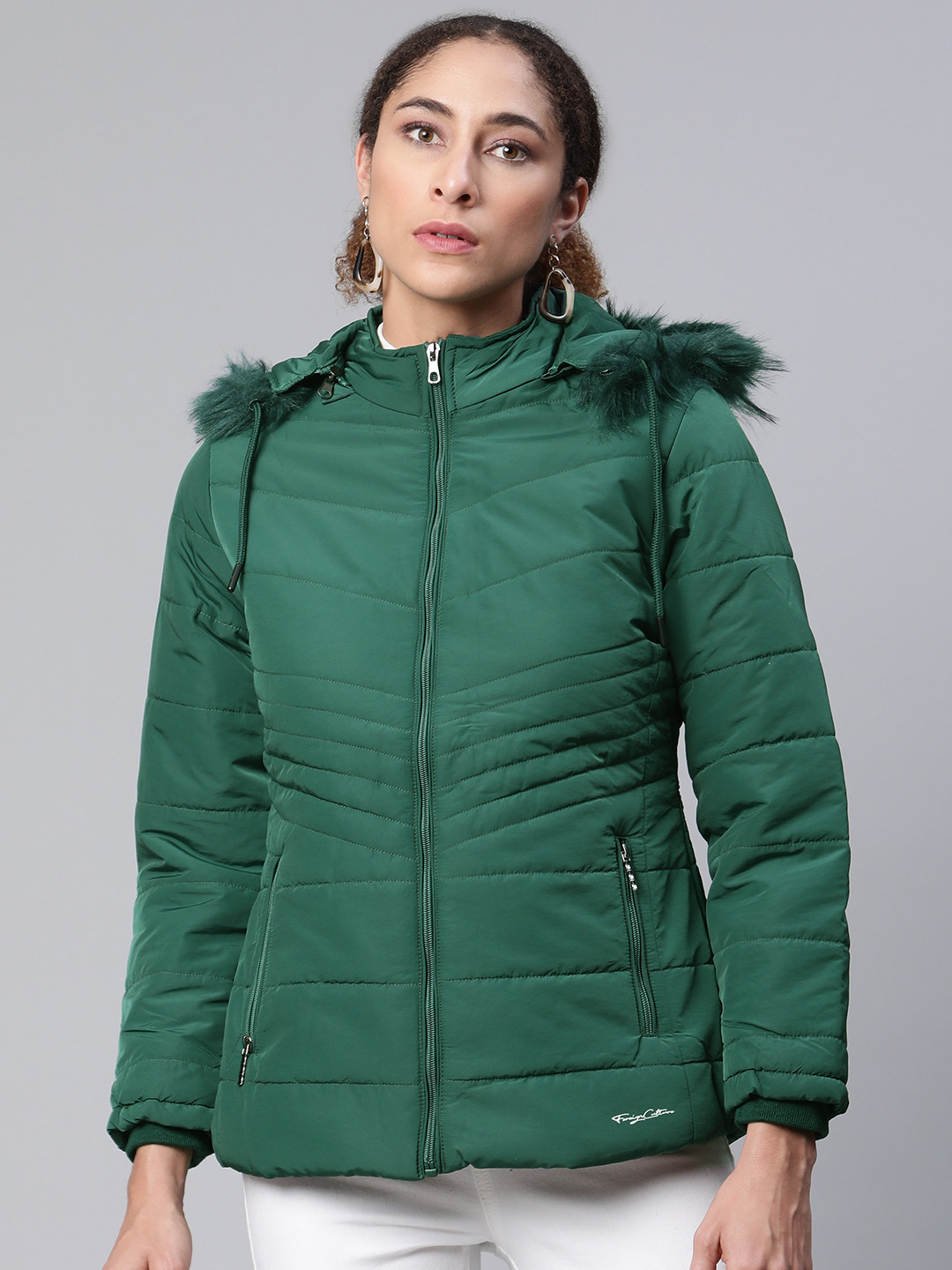 Foreign Culture By Fort Collins Women Green Solid Faux Fur Trim Longline Parka Jacket
Foreign Culture By Fort Collins Women Green Solid Faux Fur Trim Longline Parka Jacket