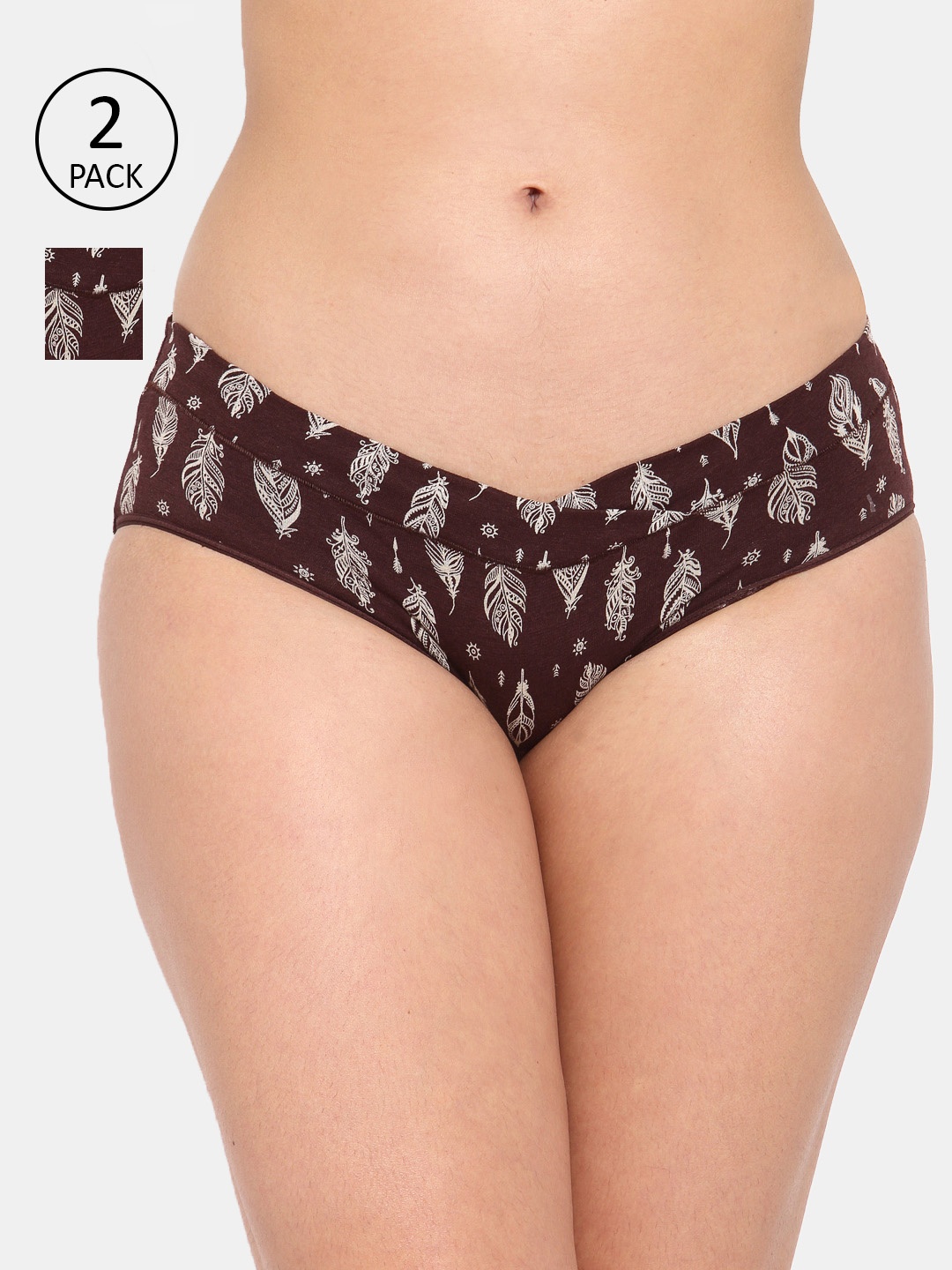 Inner Sense Women Pack Of 2 Brown Feather Printed Sustainable Organic Cotton Maternity Briefs-IMP102
Inner Sense Women Pack Of 2 Brown Feather Printed Sustainable Organic Cotton Maternity Briefs-IMP102