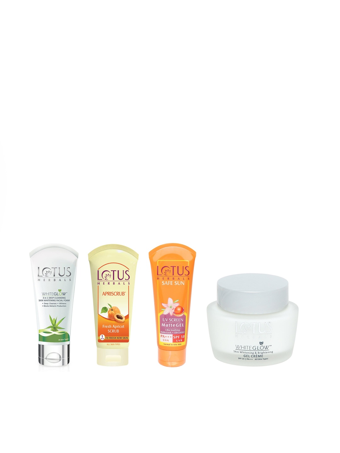Lotus Herbals Women Set of Sustainable Sunscreen, Face Scrub, Gel Creme & Facial Foam, Orange
Lotus Herbals Women Set of Sustainable Sunscreen, Face Scrub, Gel Creme & Facial Foam, Orange