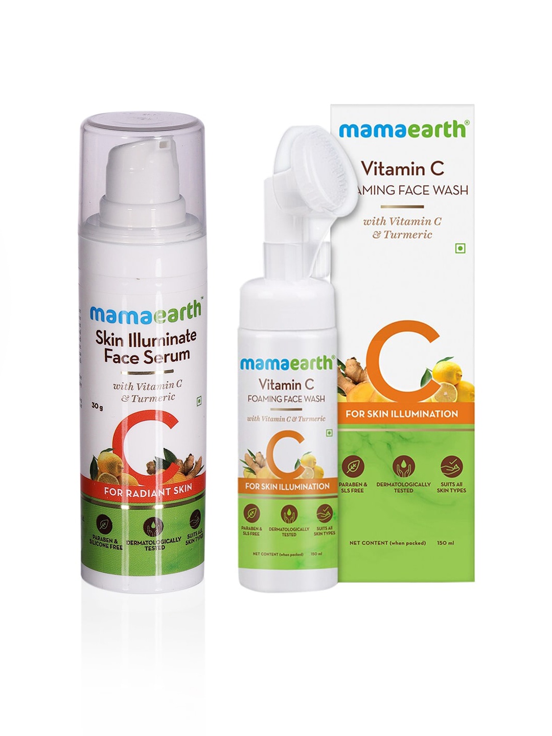 Mamaearth Set of Sustainable Vitamin C Face Serum & Turmeric & Vitamin C Face Wash, White
Mamaearth Set of Sustainable Vitamin C Face Serum & Turmeric & Vitamin C Face Wash, White