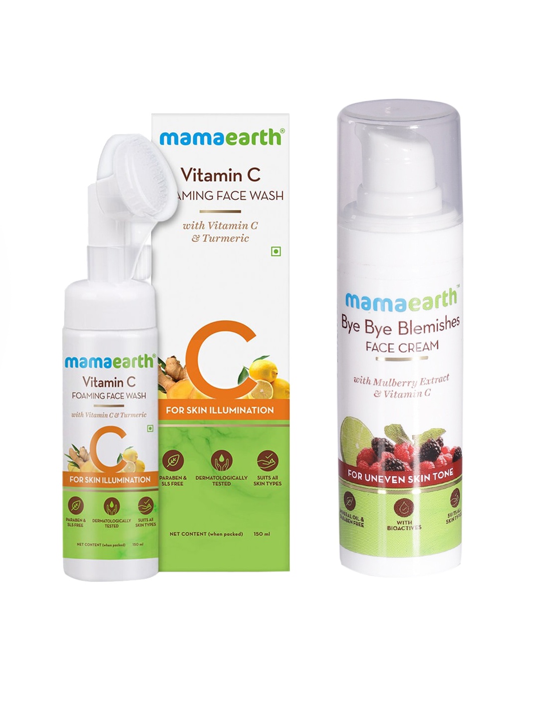 Mamaearth Unisex Set of Vitamin C Foaming Face Wash & Bye Bye Blemishes Face Cream, White
Mamaearth Unisex Set of Vitamin C Foaming Face Wash & Bye Bye Blemishes Face Cream, White