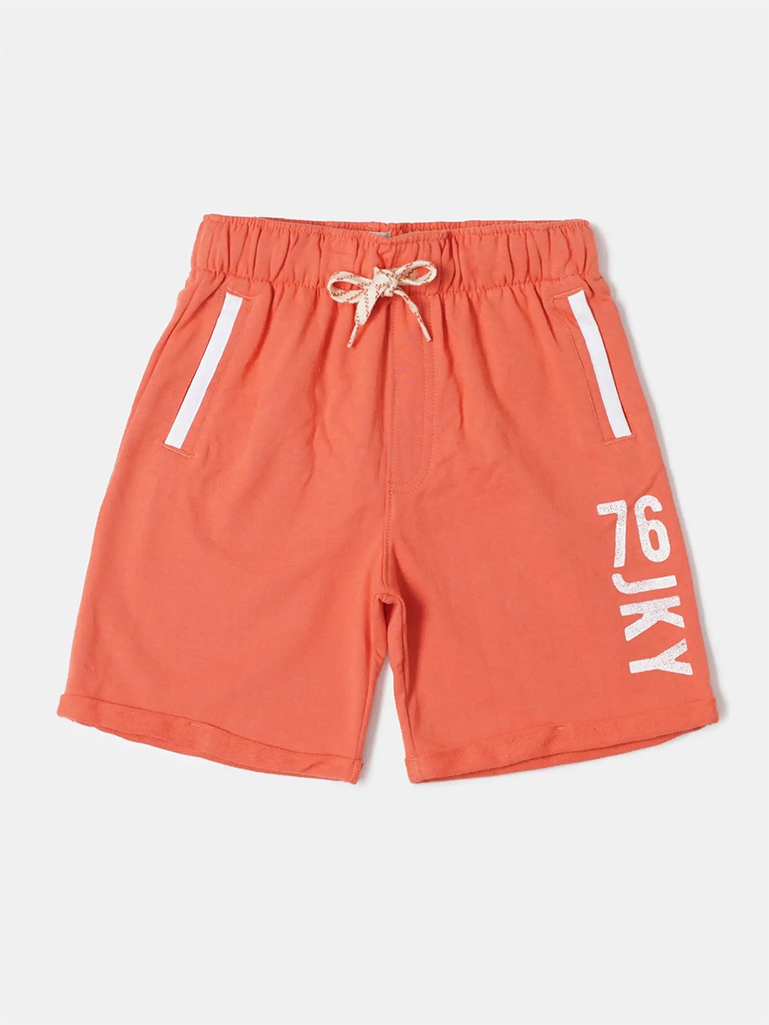 Jockey Boys Super Combed Cotton Rich French Terry Printed Shorts With Side Pockets - AB22, Orange
Jockey Boys Super Combed Cotton Rich French Terry Printed Shorts With Side Pockets - AB22, Orange