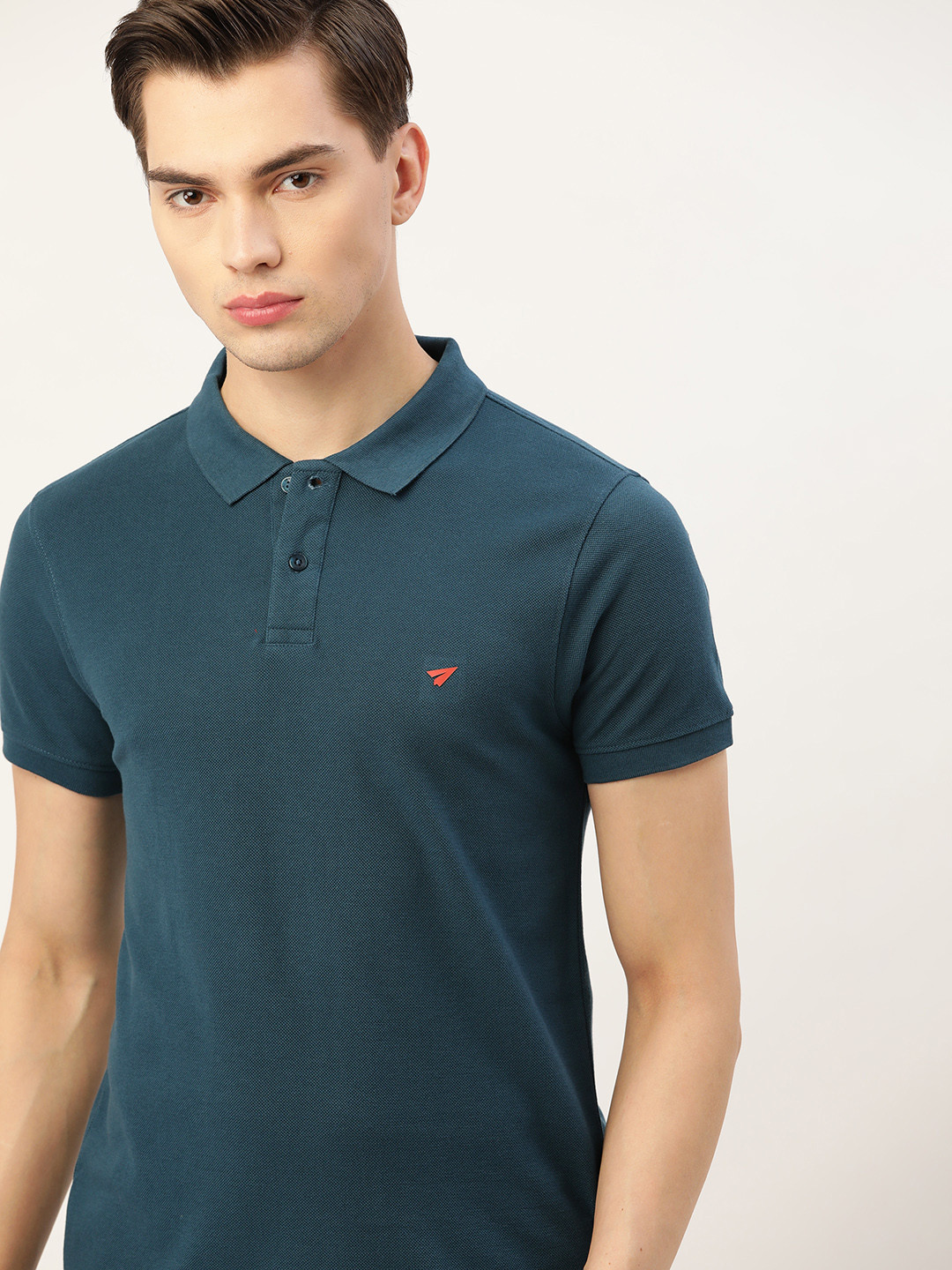 INVICTUS Men Teal Blue Polo Collar T-shirt
INVICTUS Men Teal Blue Polo Collar T-shirt