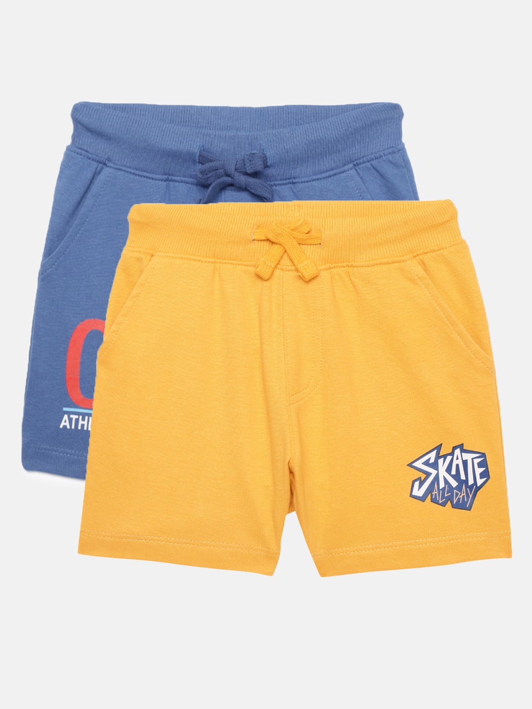 Cherokee Boys Assorted Pack of 2 Printed Pure Cotton Mid-Rise Shorts