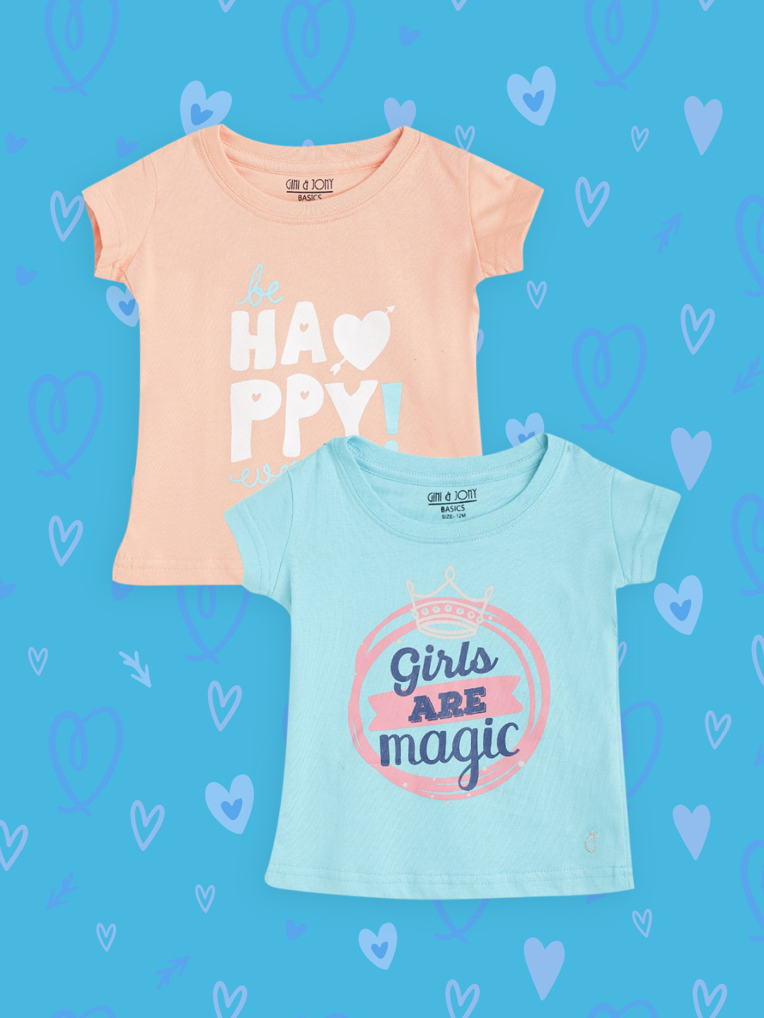 Gini and Jony Girls Pack of 2 Pure Cotton Typography Print Round Neck Pure Cotton T-shirts, Blue
Gini and Jony Girls Pack of 2 Pure Cotton Typography Print Round Neck Pure Cotton T-shirts, Blue