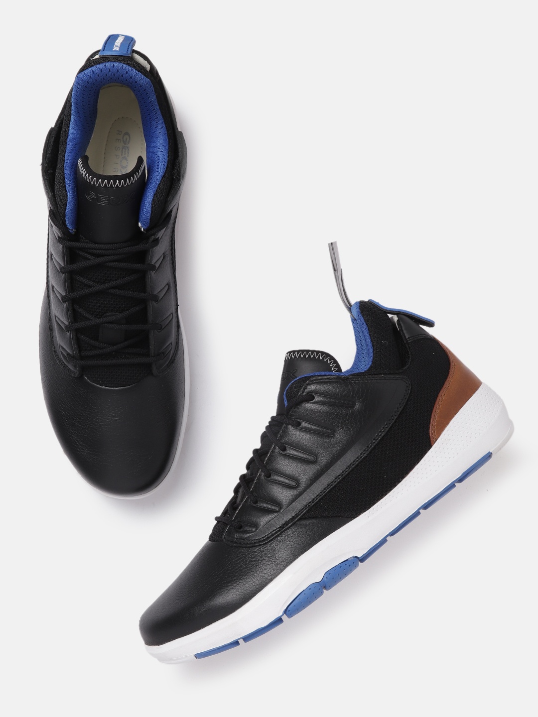 Geox Men Black Solid Sneakers
