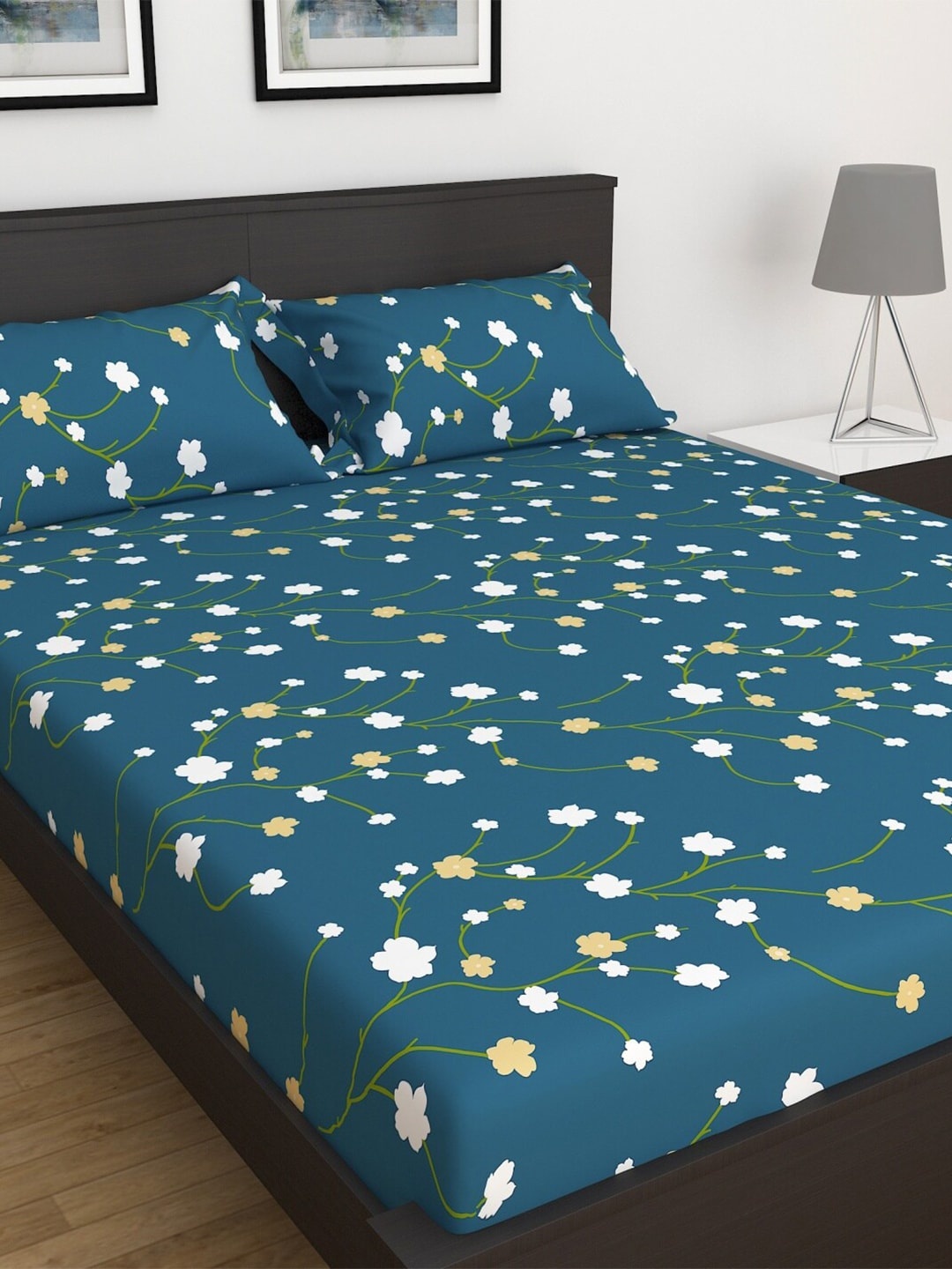 Home Centre Corsica Elegant Multicolour Printed Microfibre Double Bedsheet Set 3 Pcs, Teal
Home Centre Corsica Elegant Multicolour Printed Microfibre Double Bedsheet Set 3 Pcs, Teal