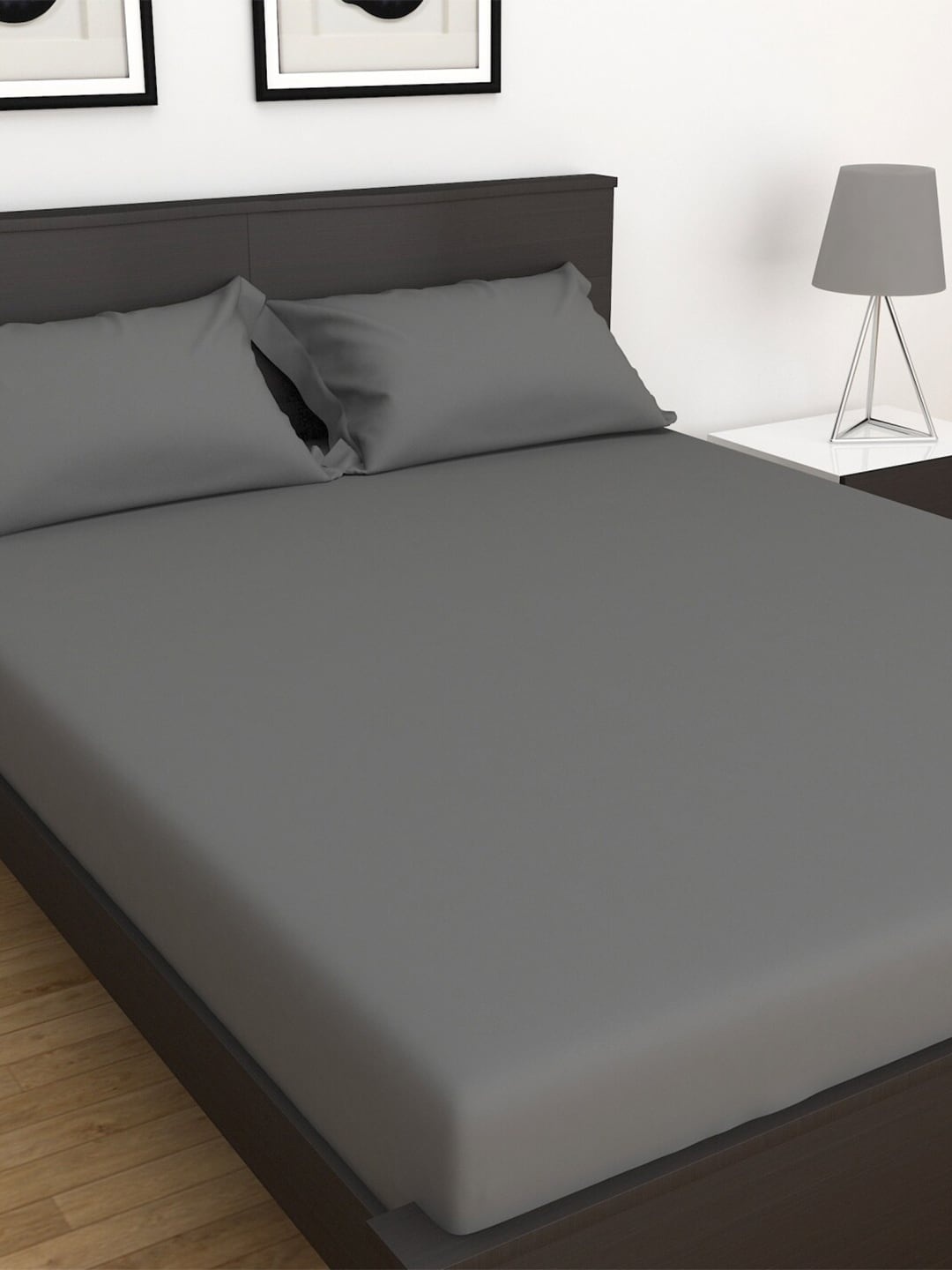 Home Centre 150 TC Colour Connect Solid Fitted King Bedsheet with 2 Pillow Covers, Grey
Home Centre 150 TC Colour Connect Solid Fitted King Bedsheet with 2 Pillow Covers, Grey